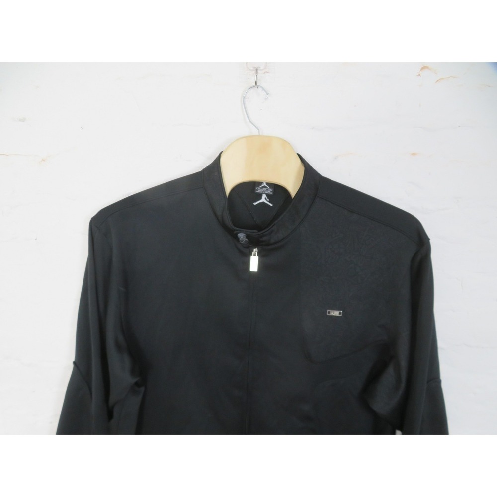 Vtg Air Jordan AF-1 Track Jacket Mens 3XL Black Full Zip Air Force 1 Jumpman y2k - Picture 2 of 15